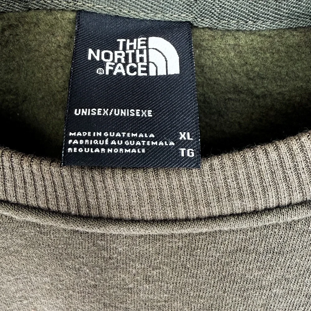 The North Face Crewneck Pullover Sweatshirt Green Cotton Blend Logo Unisex XL